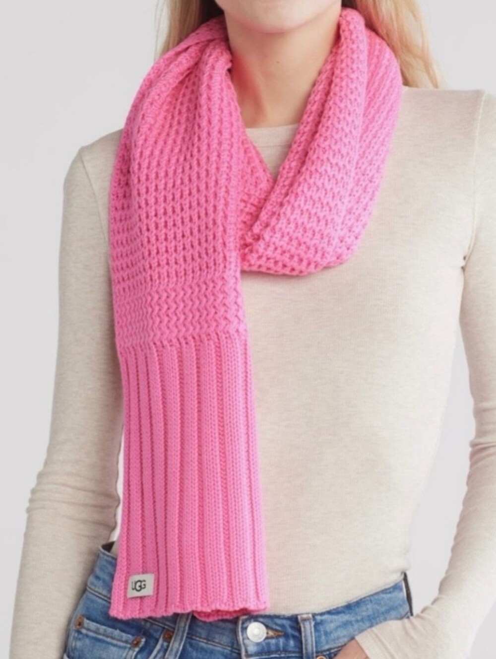 UGG Textured Knit Scarf